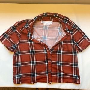Urban renewal plaid crop top, XS